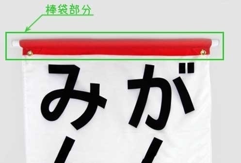 懸垂幕棒袋表側